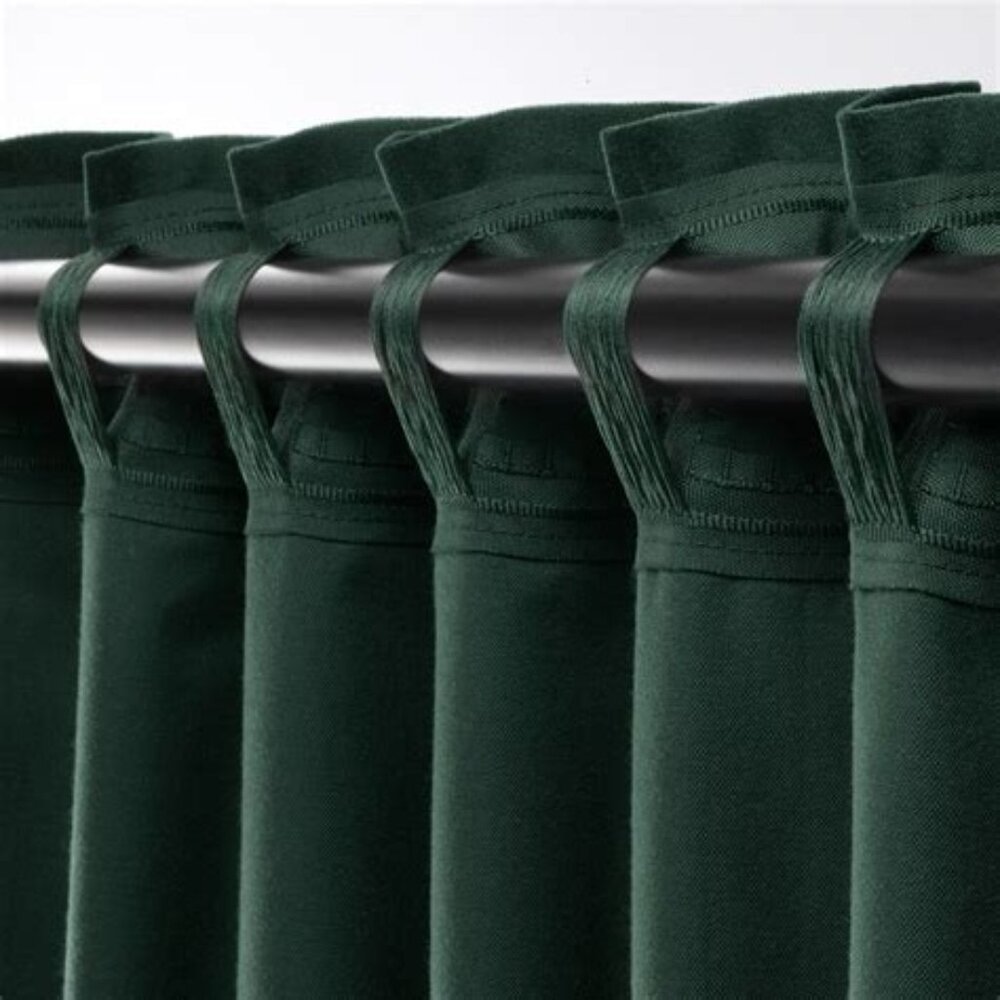 1 pair 55x98 dark green velvet curtains